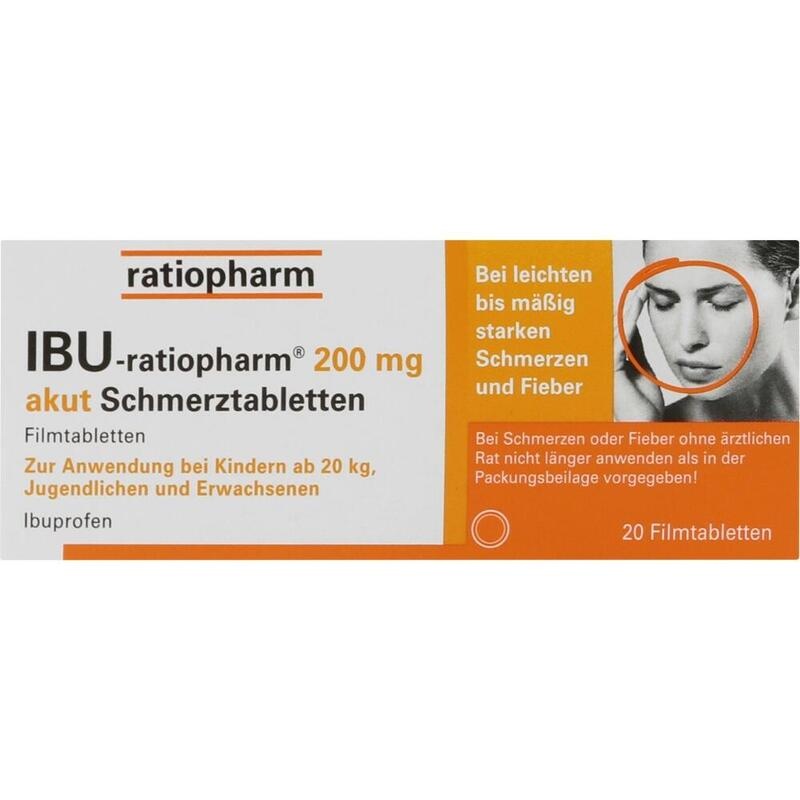 IBU-RATIOPHARM 200 mg akut Schmerztbl.Filmtabl.